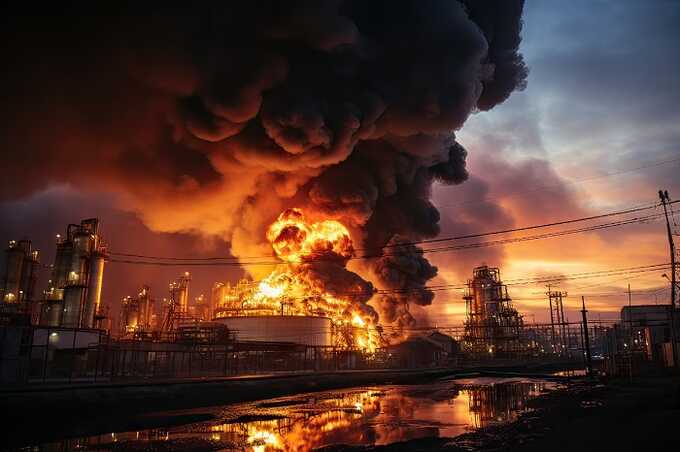 В Туапсе произошел крупный пожар на нефтебазе