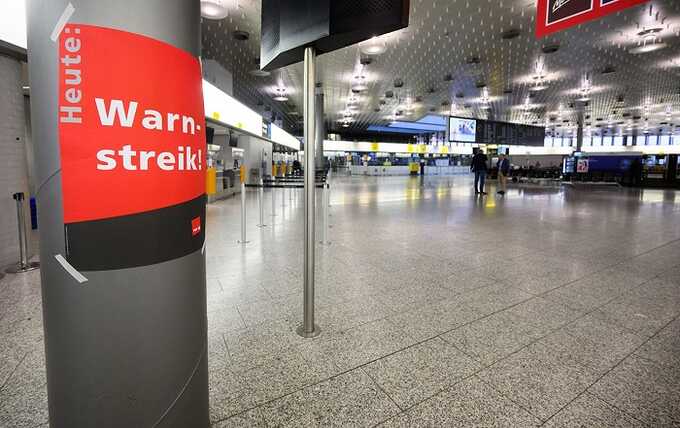 11 аэропортов Германии парализованы забастовками, что привело к отмене 1100 рейсов