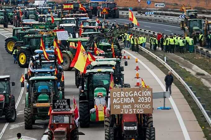 В Испании начались протесты фермеров