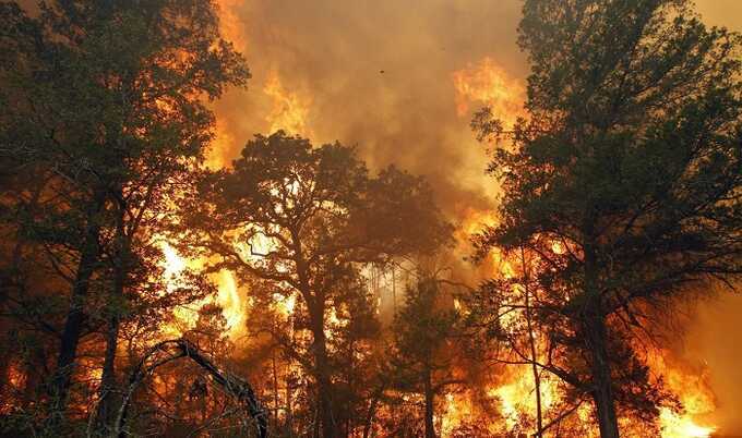 В штате Техас бушуют сильные пожары