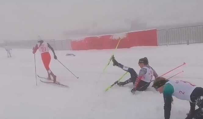 Девять лыжниц пострадали из-за снежной бури в Сочи
