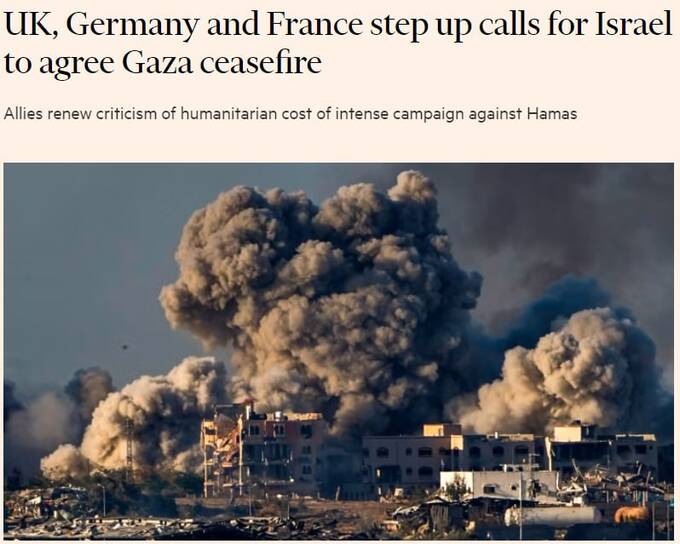 Главы МИД Германии, Франции и Британии потребовали от Израиля прекратить огонь в секторе Газа qkxiqdxiqdeihrkrt