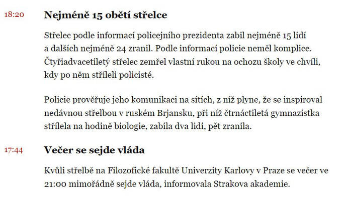 Чешская полиция подтверждает, что пражский стрелок Давид Козак накануне убийств оставлял записи в интернете qrxiquirriqkxkrt
